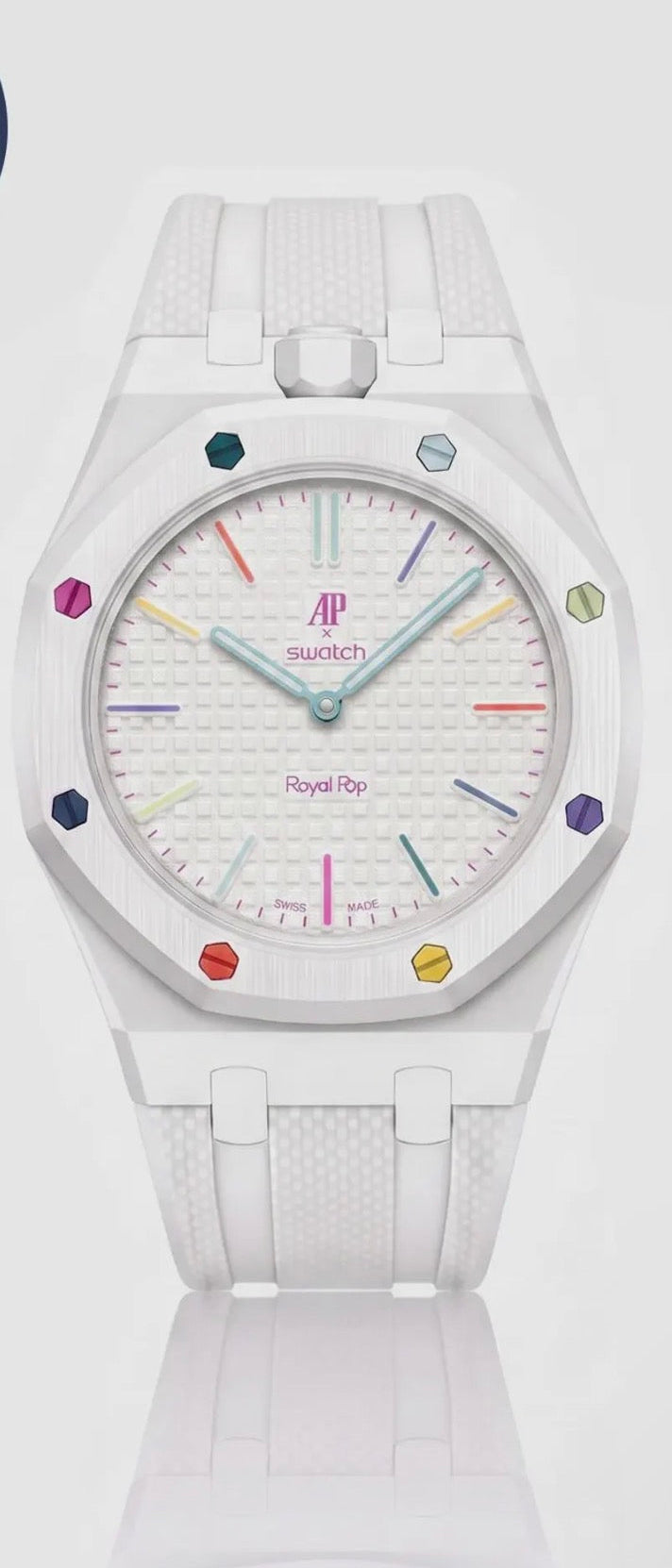 White AP x Swatch Royal Pop Bracelet
